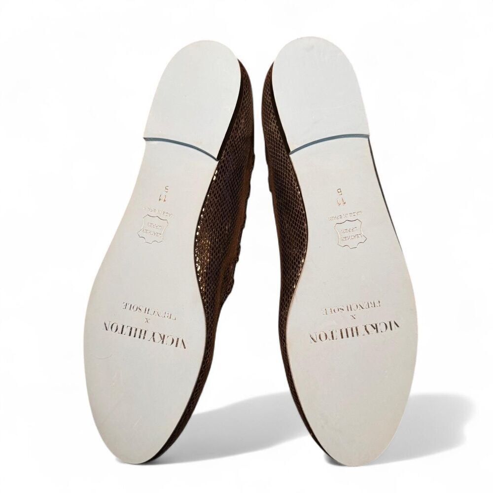 Nicky Hilton X French Sole Women's Black  Viper Print Ballet shoes Size 11B - Picture 8 of 8